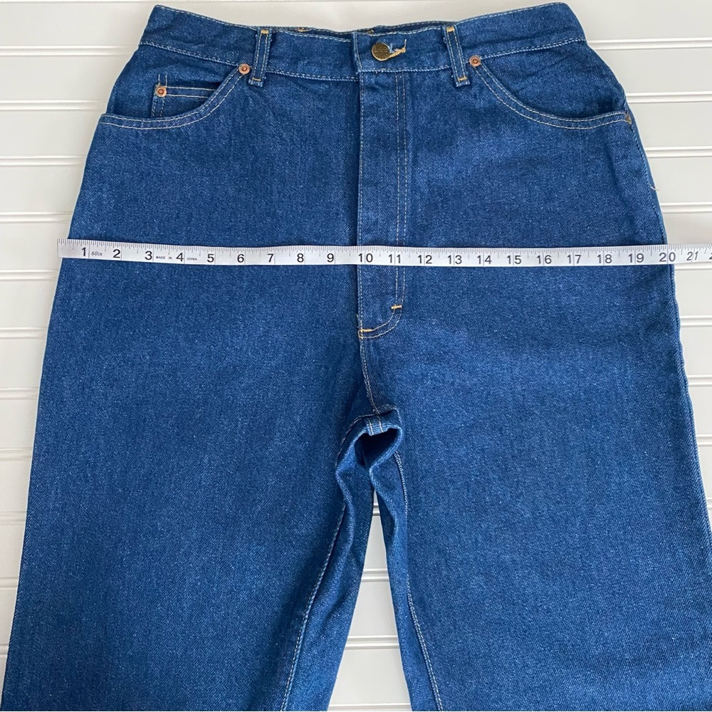Vintage Lee High Rise Tapered Leg Mom Jeans Size 16 Long Made in USA Cotton - Picture 7 of 15